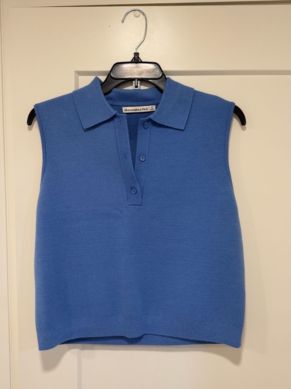 Abercrombie & Fitch Women's Sleeveless Polo Top - Blue